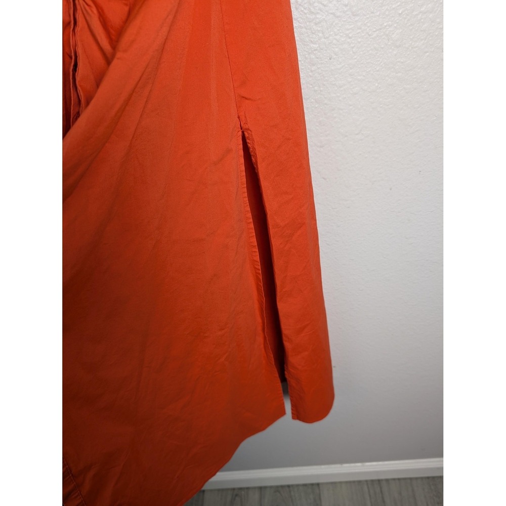 7th Avenue Design Studio Dress Womens XL Orange Midi Fit & Flare Puff Sleeve - Picture 6 of 8